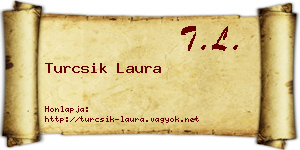 Turcsik Laura névjegykártya